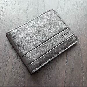 Fossil LUFKIN Black Leather Bifold Wallet